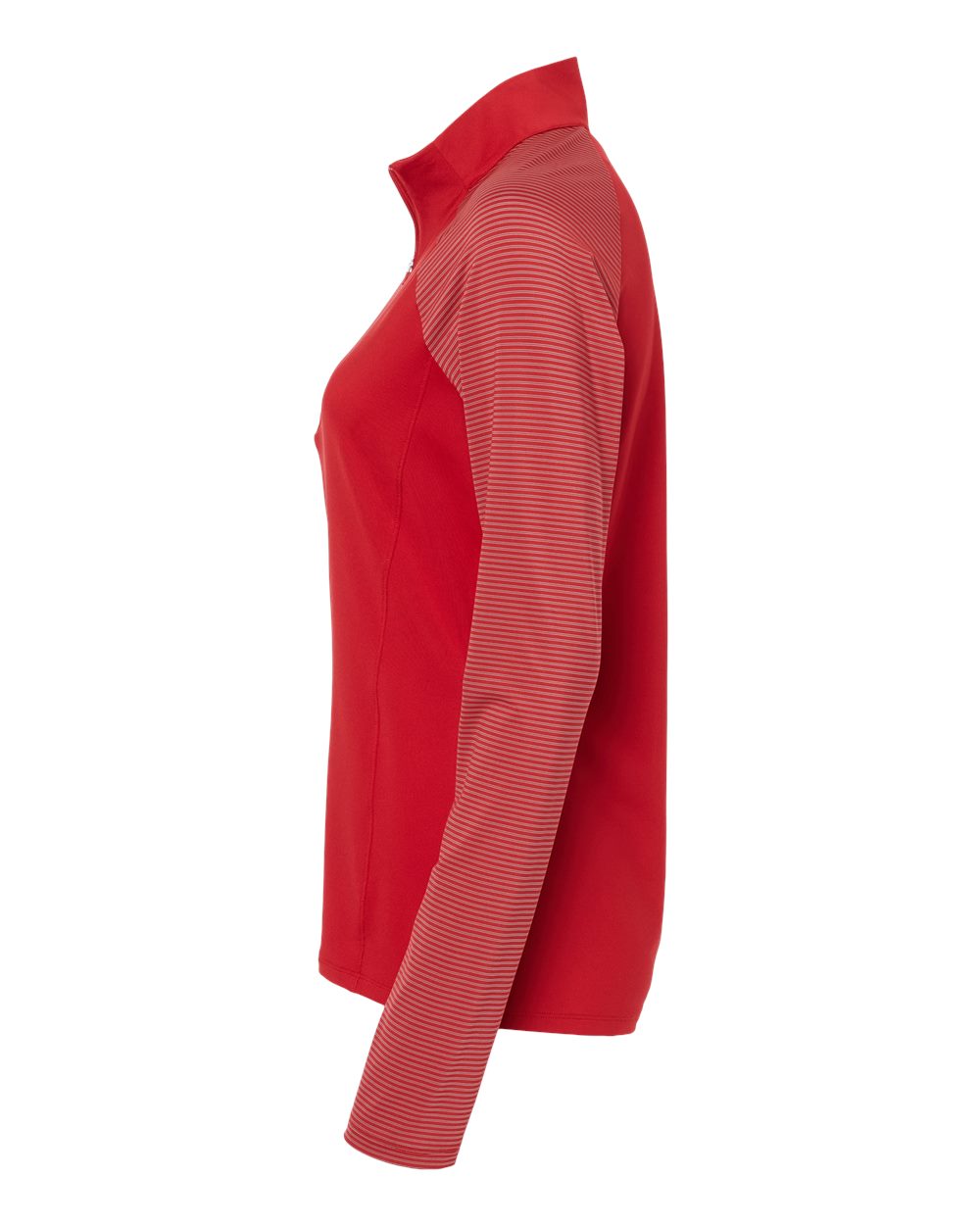 A521 adidas Golf Womens Stripe Block Quarter-Zip Pullover - Siide Image