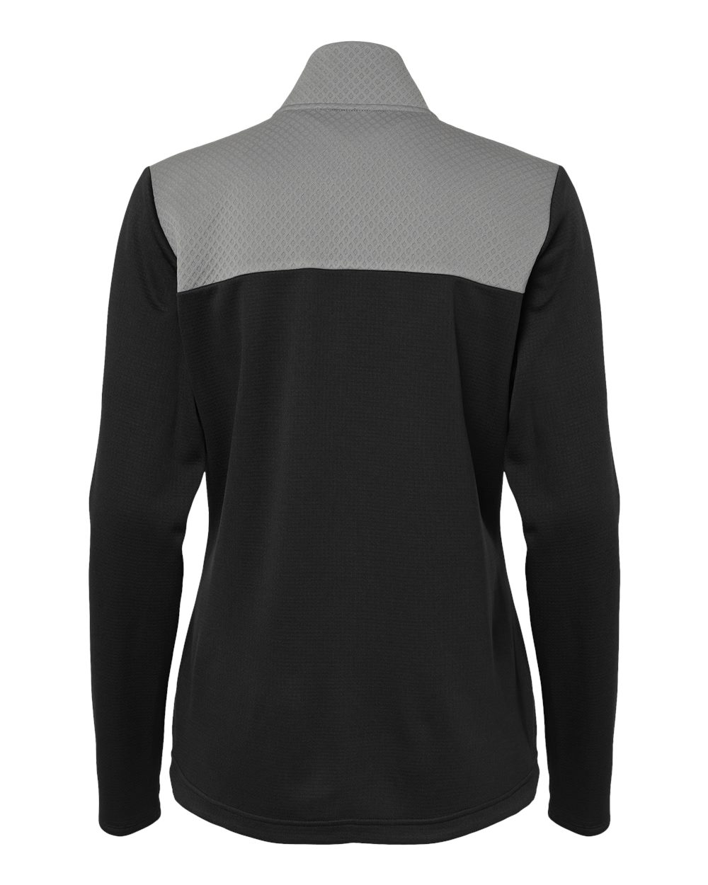 A529 adidas Golf Womens Textured Mixed Media Full-Zip Jacket - Back Image