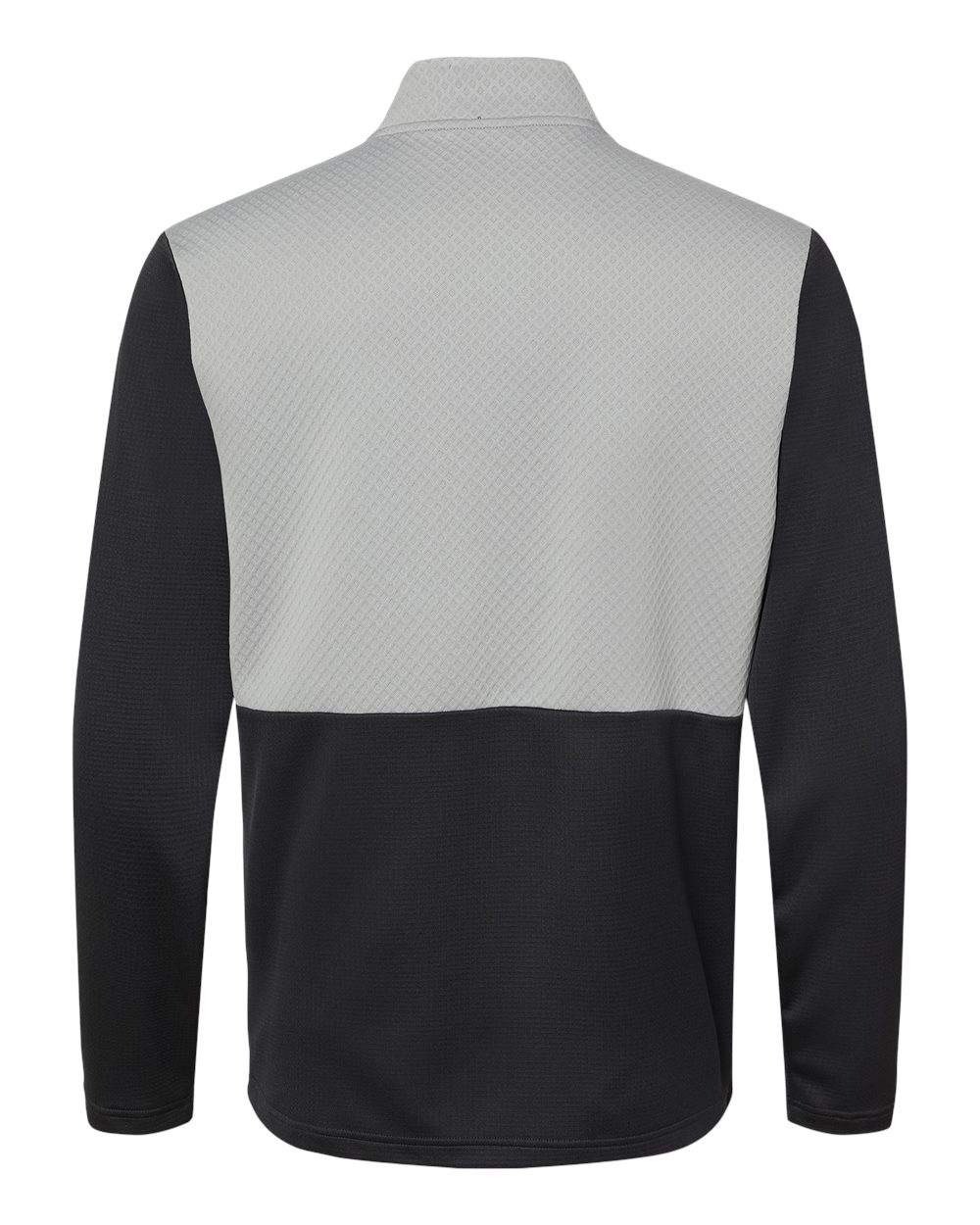 A532 adidas Golf Textured Mixed Media Quarter-Zip Pullover - Back Image