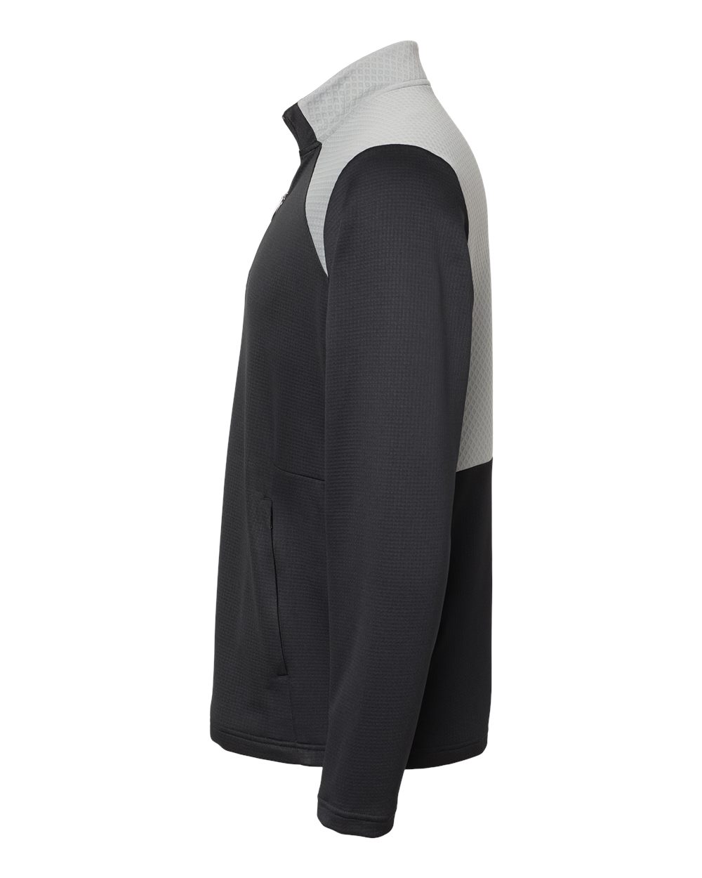 A532 adidas Golf Textured Mixed Media Quarter-Zip Pullover - Siide Image