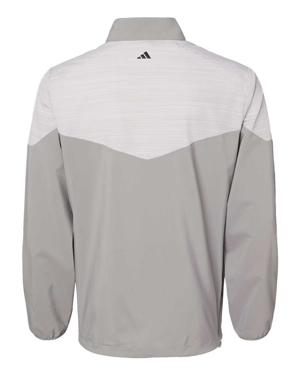 A546 adidas Golf Heather Chevron Quarter-Zip Windshirt - Back Image