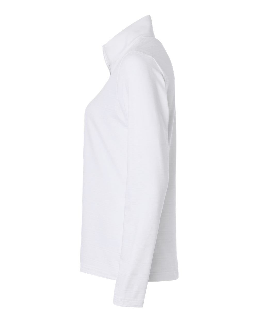 A709 adidas Golf Womens Textured Stripe Quarter-Zip Pullover A709 adidas Golf Womens Textured Stripe Quarter-Zip Pullover - Siide Image