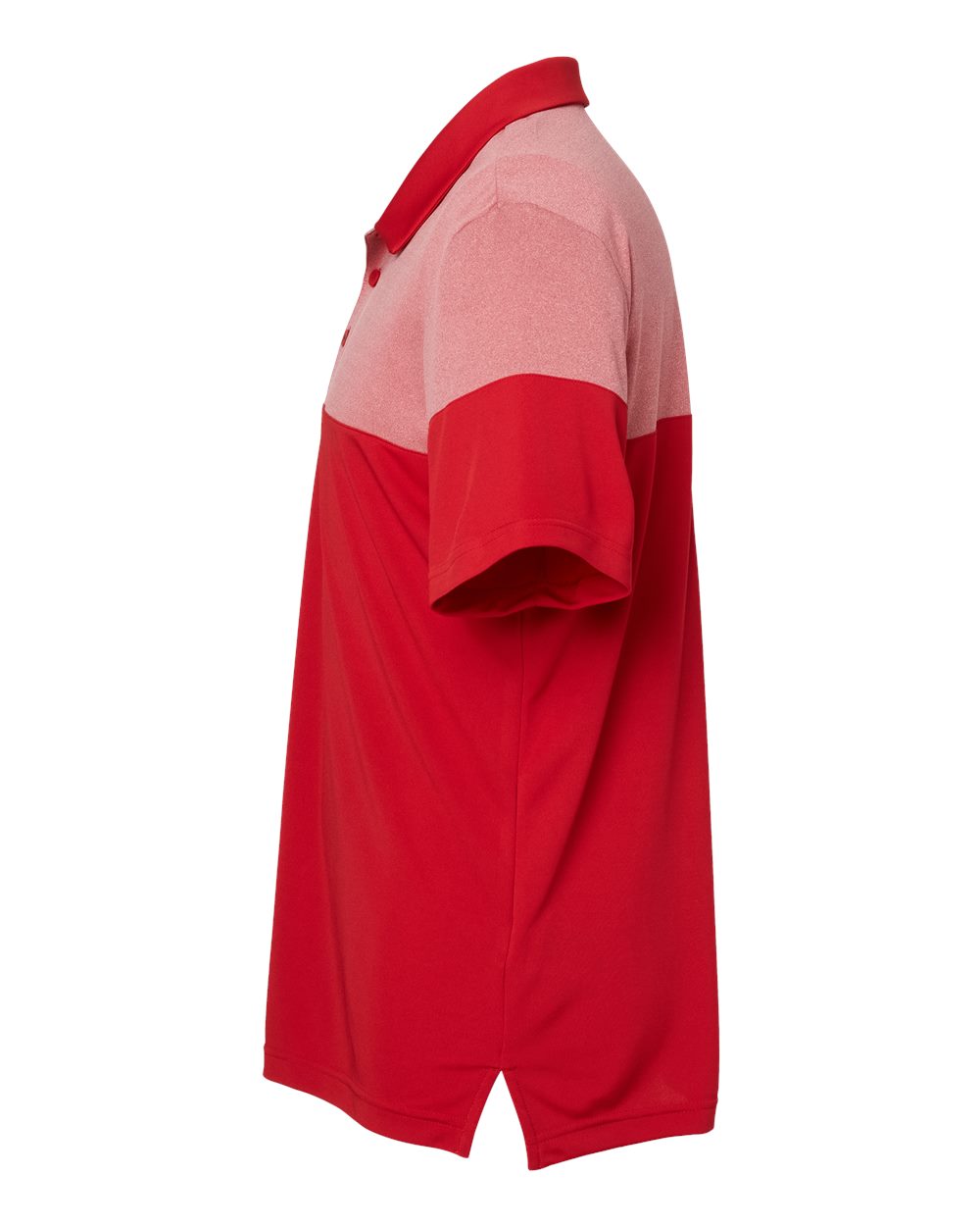 A213 Adidas Golf Heathered 3-Stripes Colorblock Sport Shirt A213 Adidas Golf Heathered 3-Stripes Colorblock Sport Shirt - Siide Image