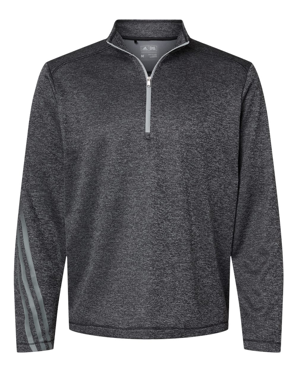 A284 adidas Golf Brushed Terry Heathered Quarter-Zip Pullover