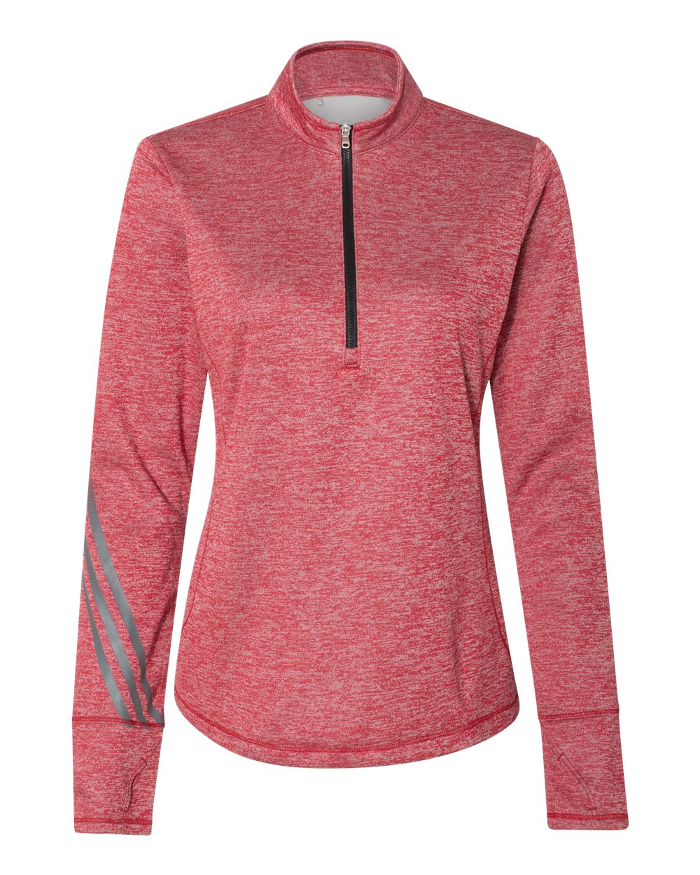 A285 adidas Golf Womens Brushed Terry Heathered Quarter-Zip Pullover