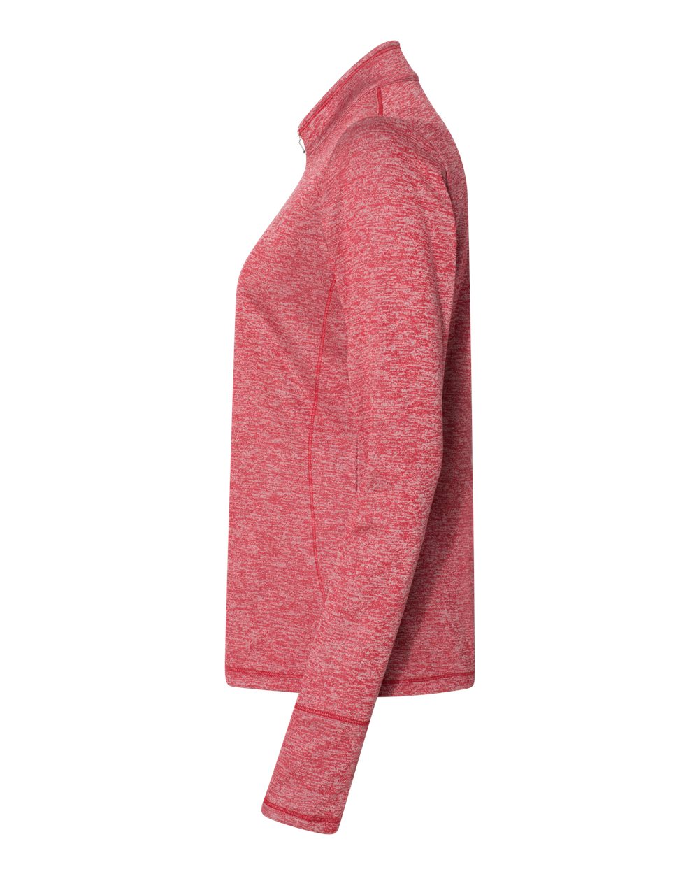 A285 adidas Golf Womens Brushed Terry Heathered Quarter-Zip Pullover - Siide Image