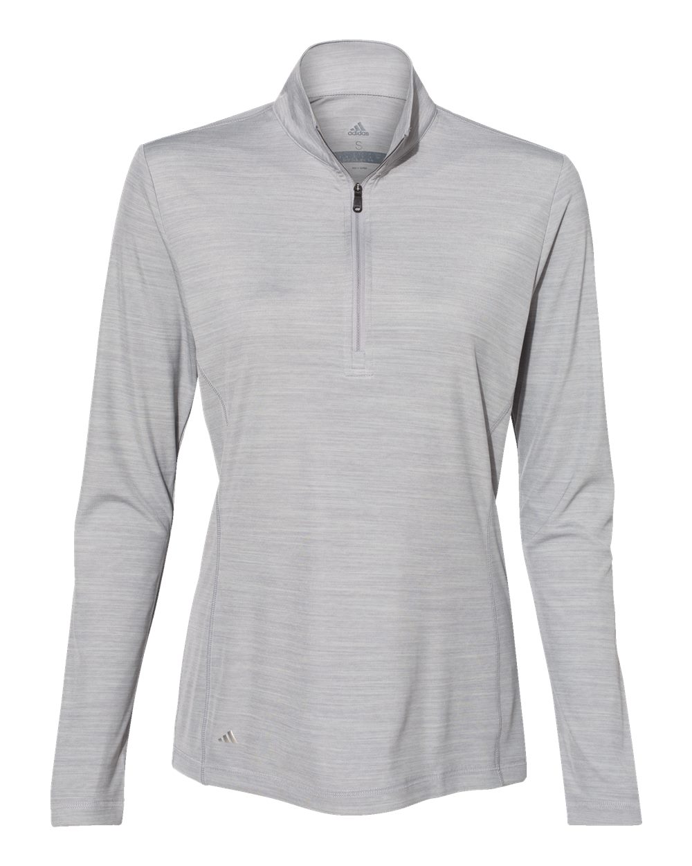 A476 adidas Golf Womens Lightweight Mélange Quarter-Zip Pullover A476 adidas Golf Womens Lightweight Mélange Quarter-Zip Pullover