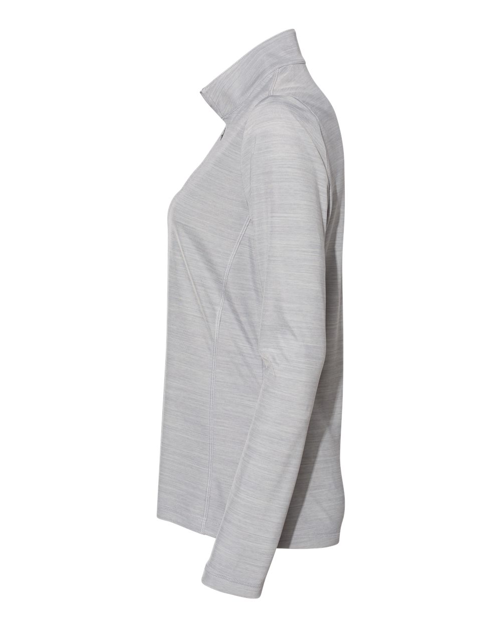 A476 adidas Golf Womens Lightweight Mélange Quarter-Zip Pullover - Siide Image