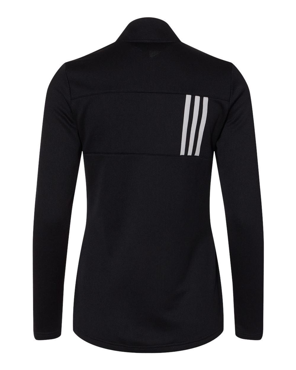 A483 adidas Golf Womens 3-Stripes Double Knit Full-Zip - Back Image