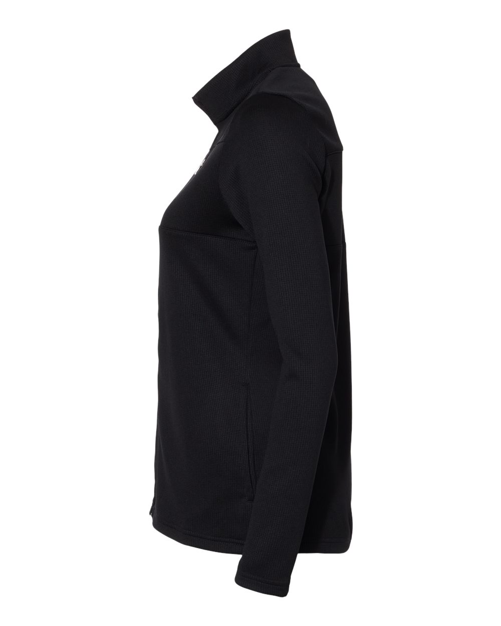 A483 adidas Golf Womens 3-Stripes Double Knit Full-Zip - Siide Image