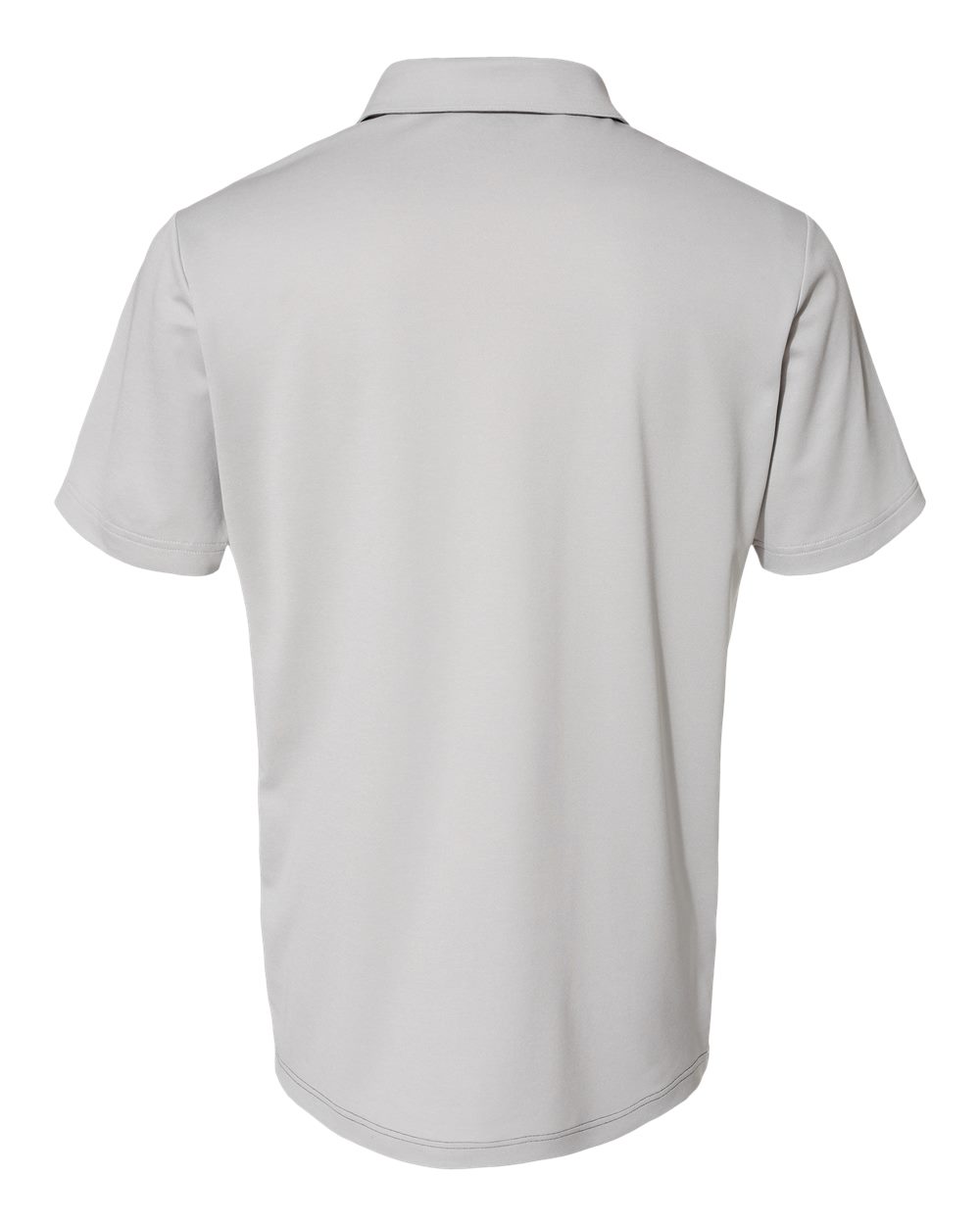 A508 adidas Golf Heathered Colorblock 3-Stripes Sport Shirt - Back Image