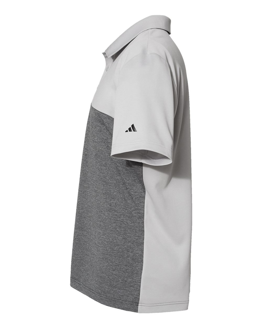 A508 adidas Golf Heathered Colorblock 3-Stripes Sport Shirt - Siide Image