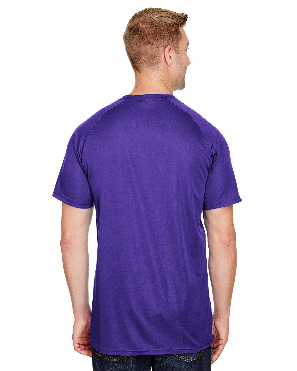 AG1565 Augusta Sportswear Adult Attain 2-Button Baseball Jersey - Back Image