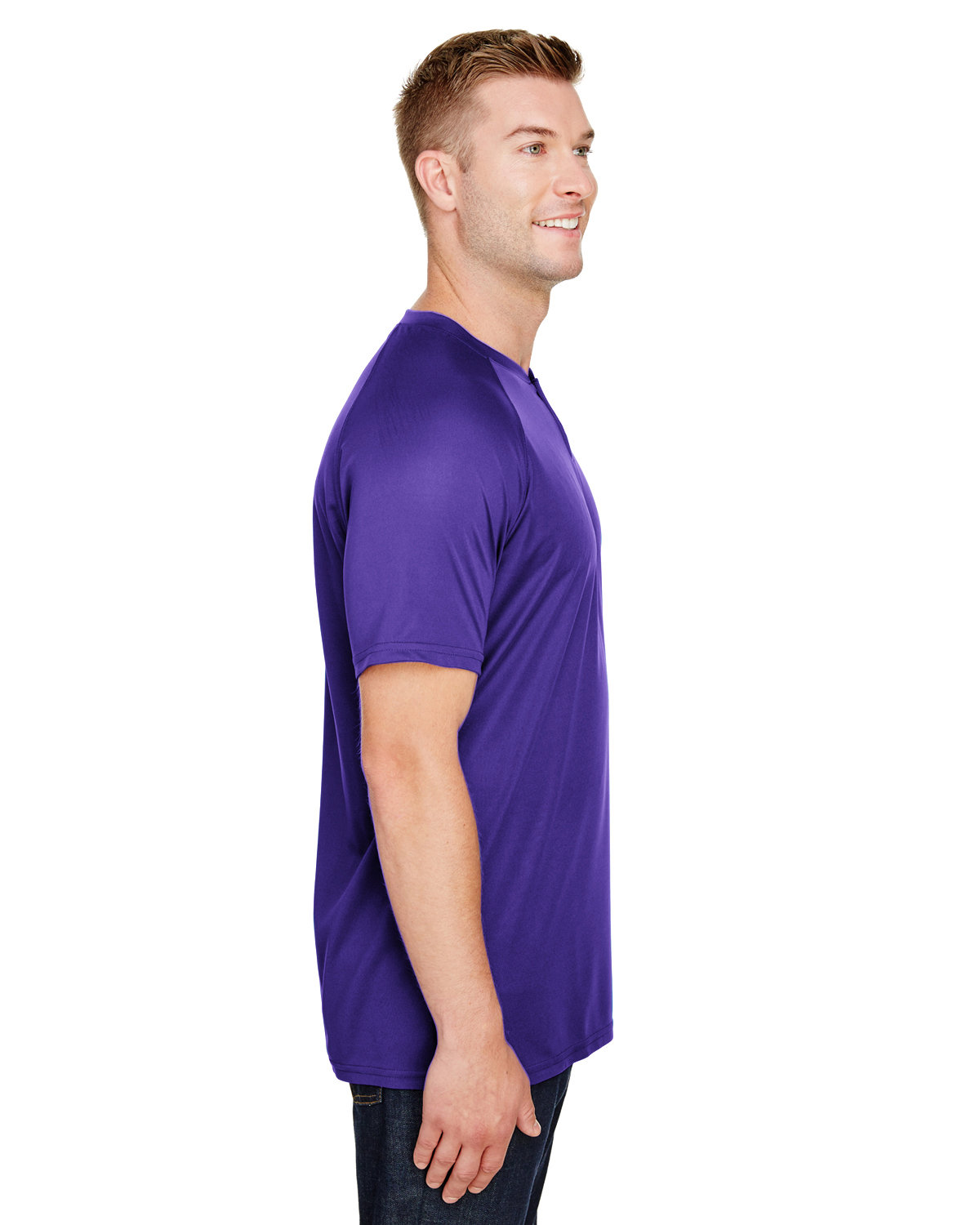 AG1565 Augusta Sportswear Adult Attain 2-Button Baseball Jersey - Siide Image
