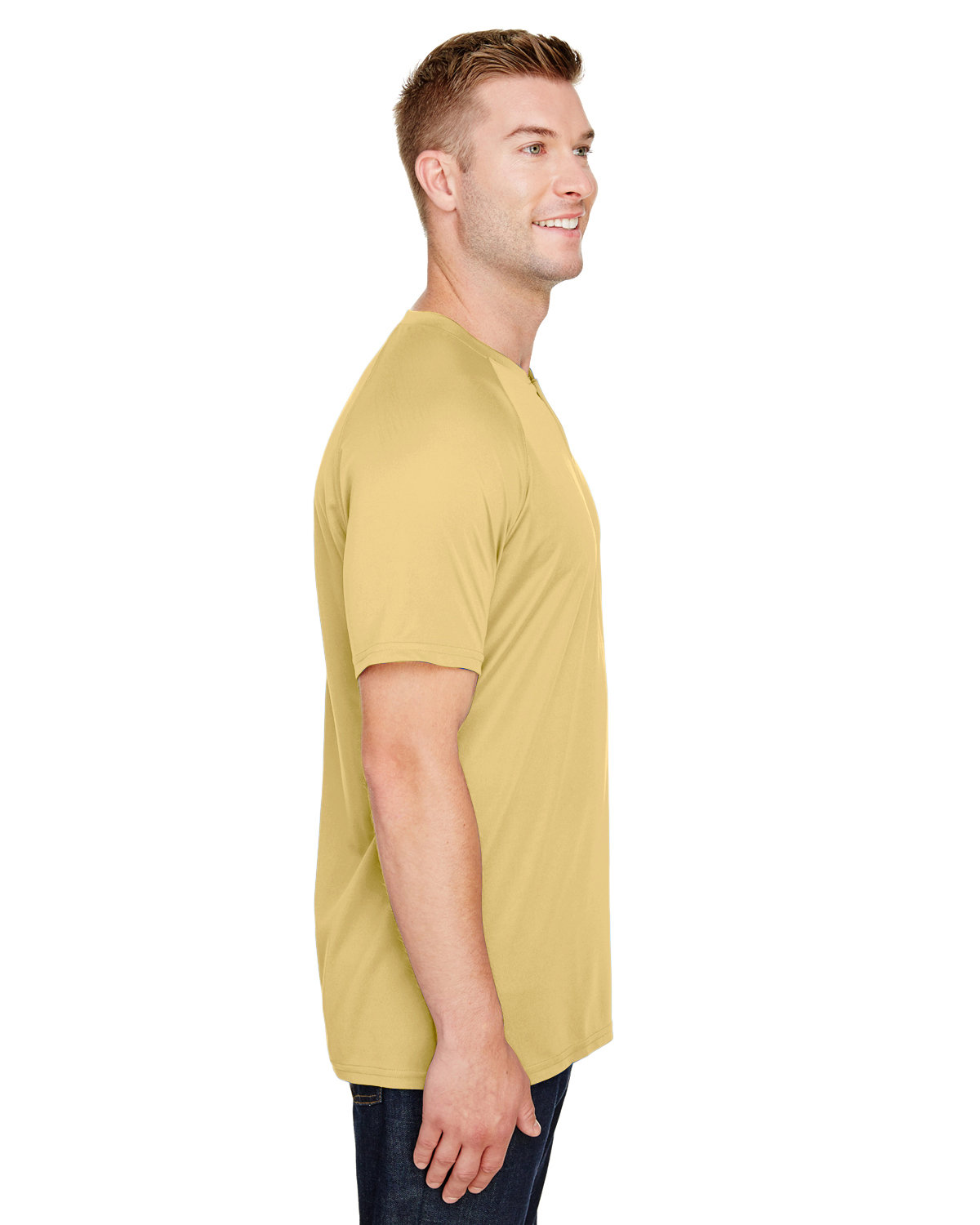 AG1565 Augusta Sportswear Adult Attain 2-Button Baseball Jersey - Siide Image
