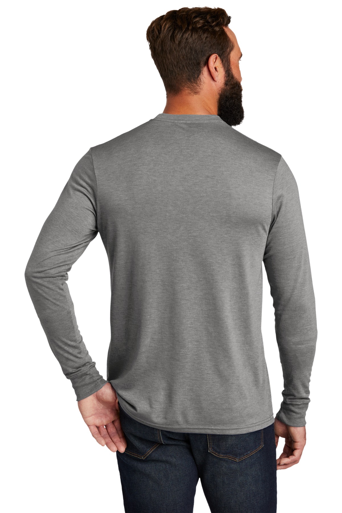 AL6004 AllMade Unisex Tri-Blend Long Sleeve Tee - Back Image