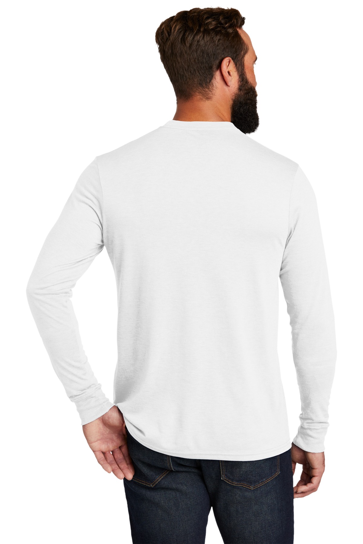 AL6004 AllMade Unisex Tri-Blend Long Sleeve Tee - Back Image
