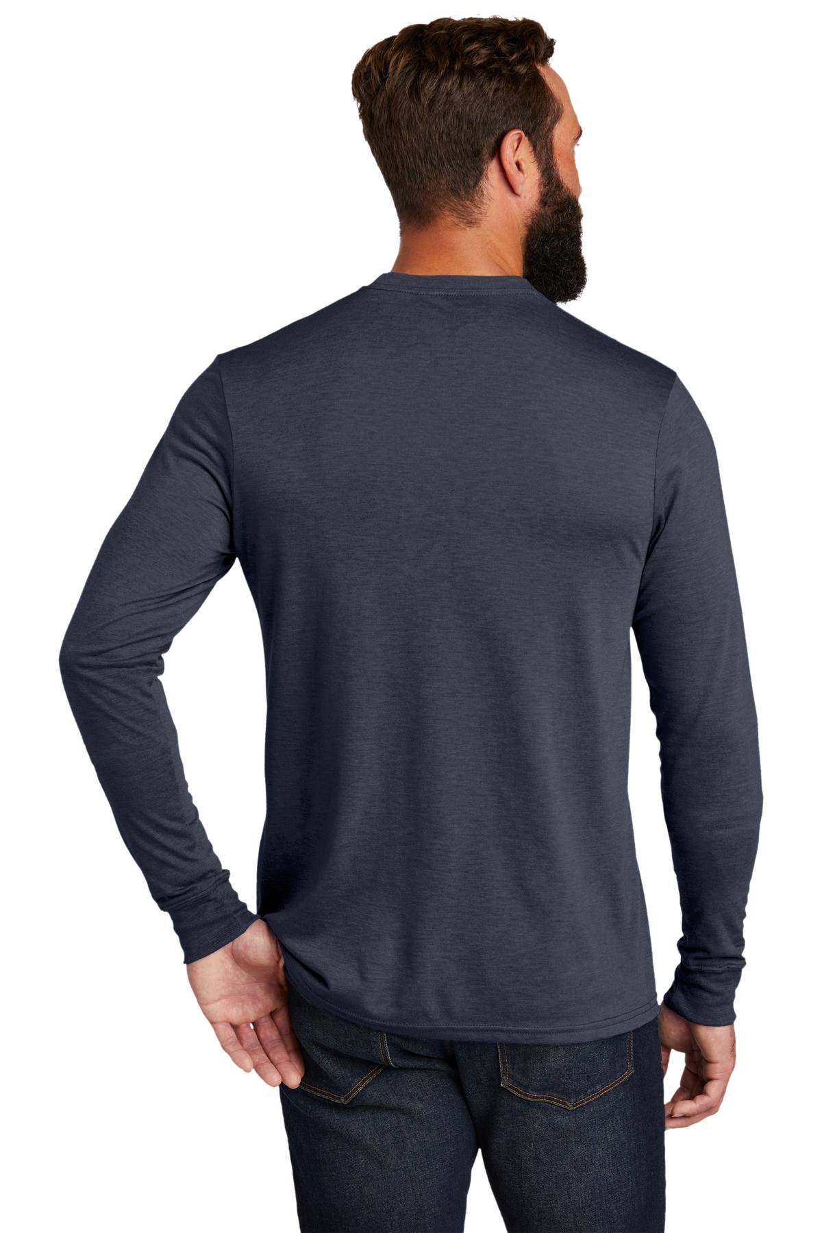AL6004 AllMade Unisex Tri-Blend Long Sleeve Tee - Back Image