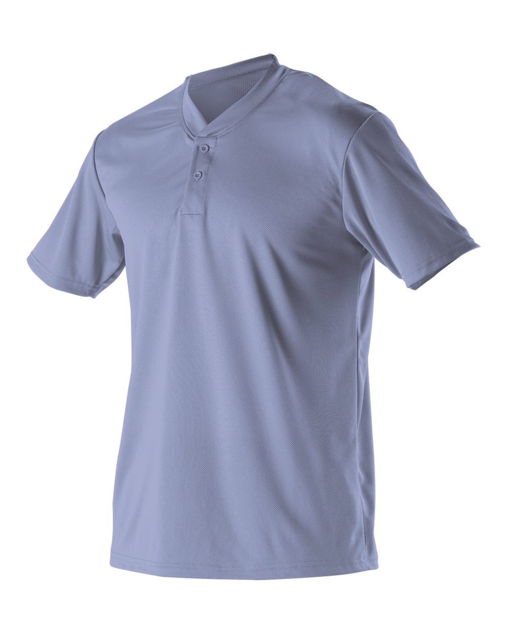 522MM Alleson Athletic Baseball Two Button Henley Jersey - Siide Image