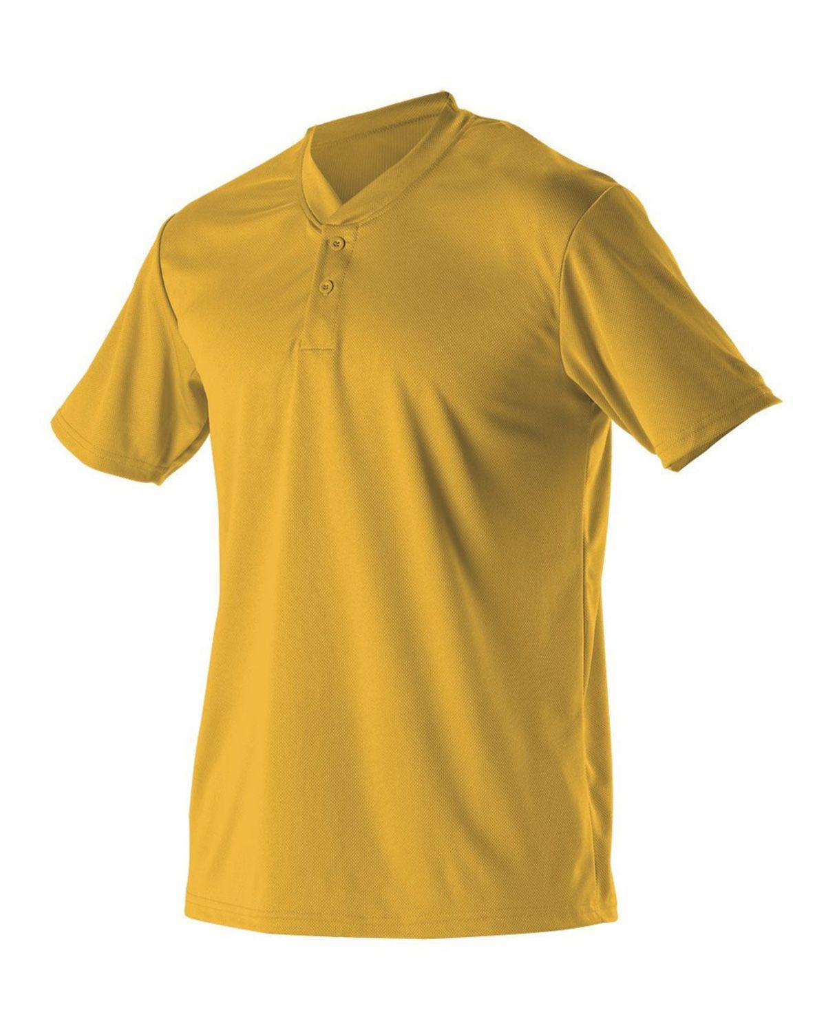 522MMY Alleson Athletic Youth Baseball Two Button Henley Jersey