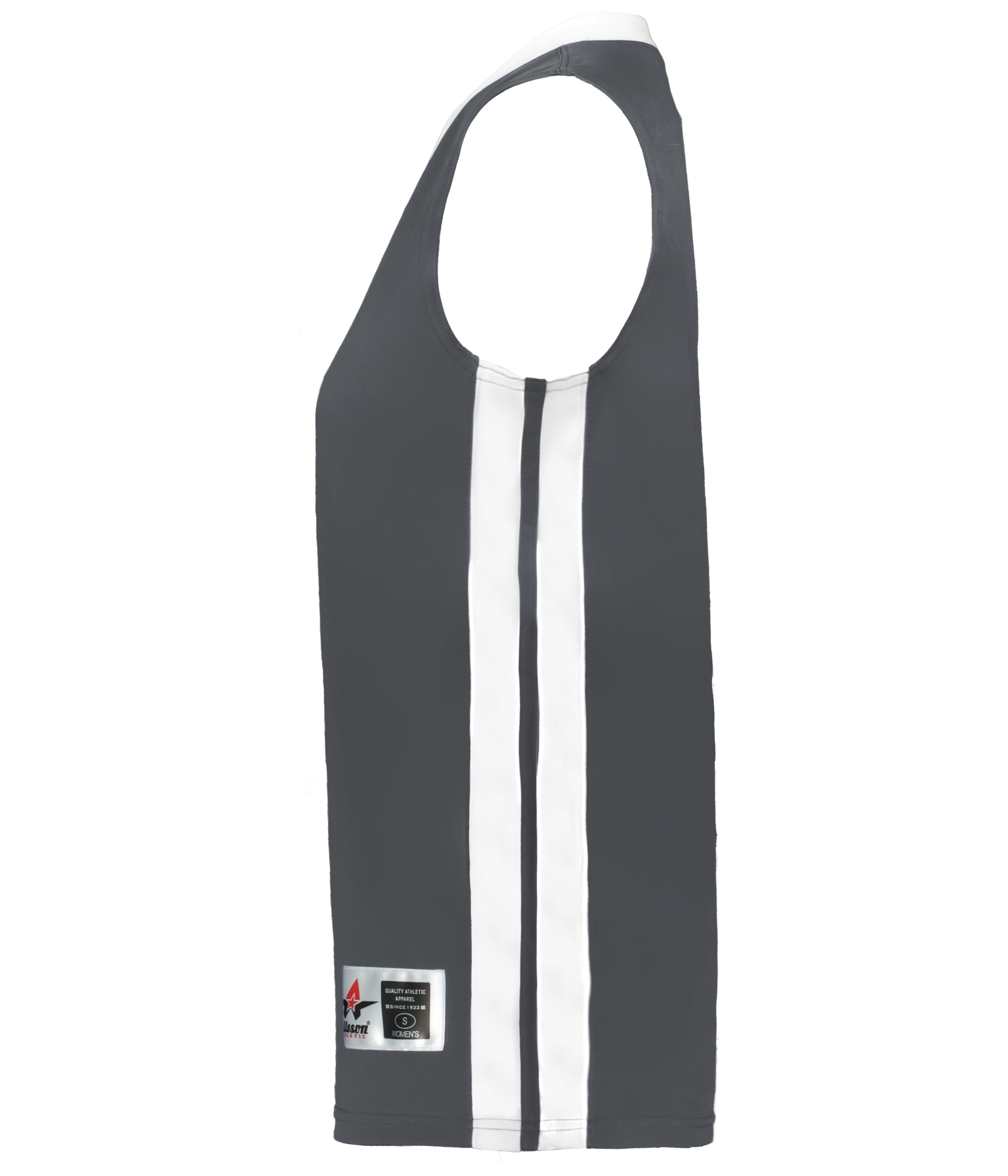 538JW Alleson Athletic Womens Single Ply Basketball Jersey - Siide Image