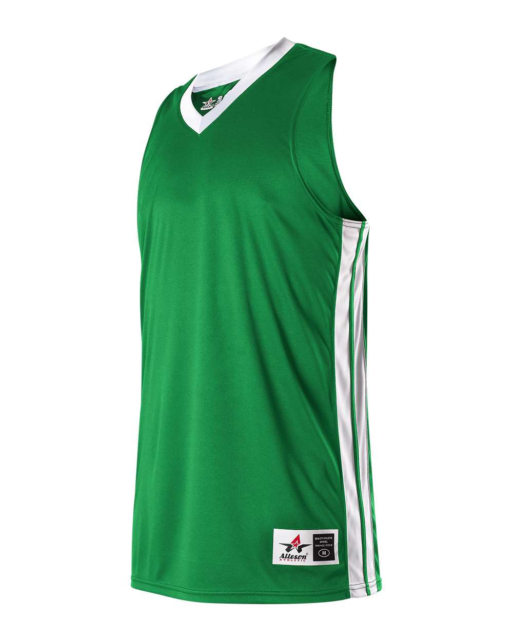 538JY Alleson Athletic Youth Single Ply Basketball Jersey - Siide Image