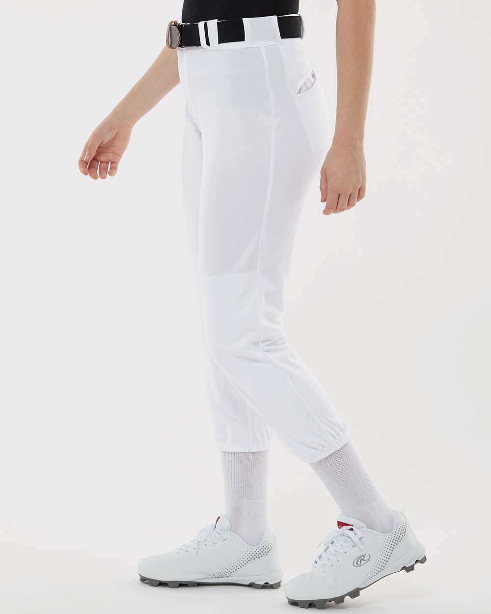 605PBW Alleson Athletic Womens Belt Loop Fast-Pitch Pants - Siide Image