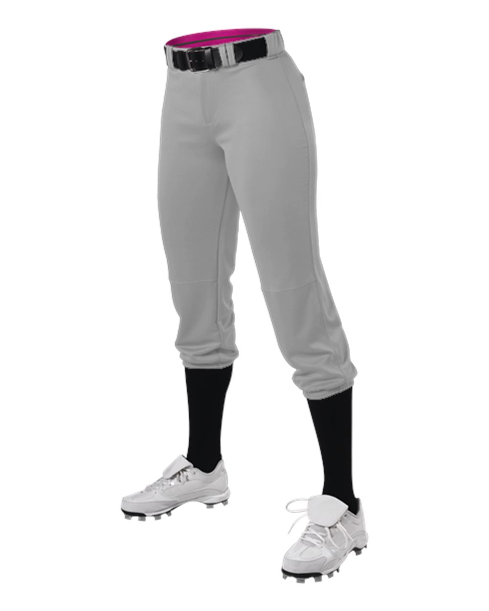 615PSG Alleson Athletic Girls Belted Speed Premium Fastpitch Pants - Siide Image
