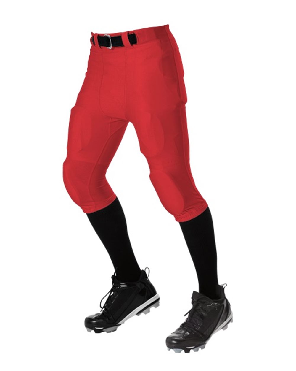 675NFY Alleson Athletic Youth No Fly Football Pants With Slotted Waist - Siide Image