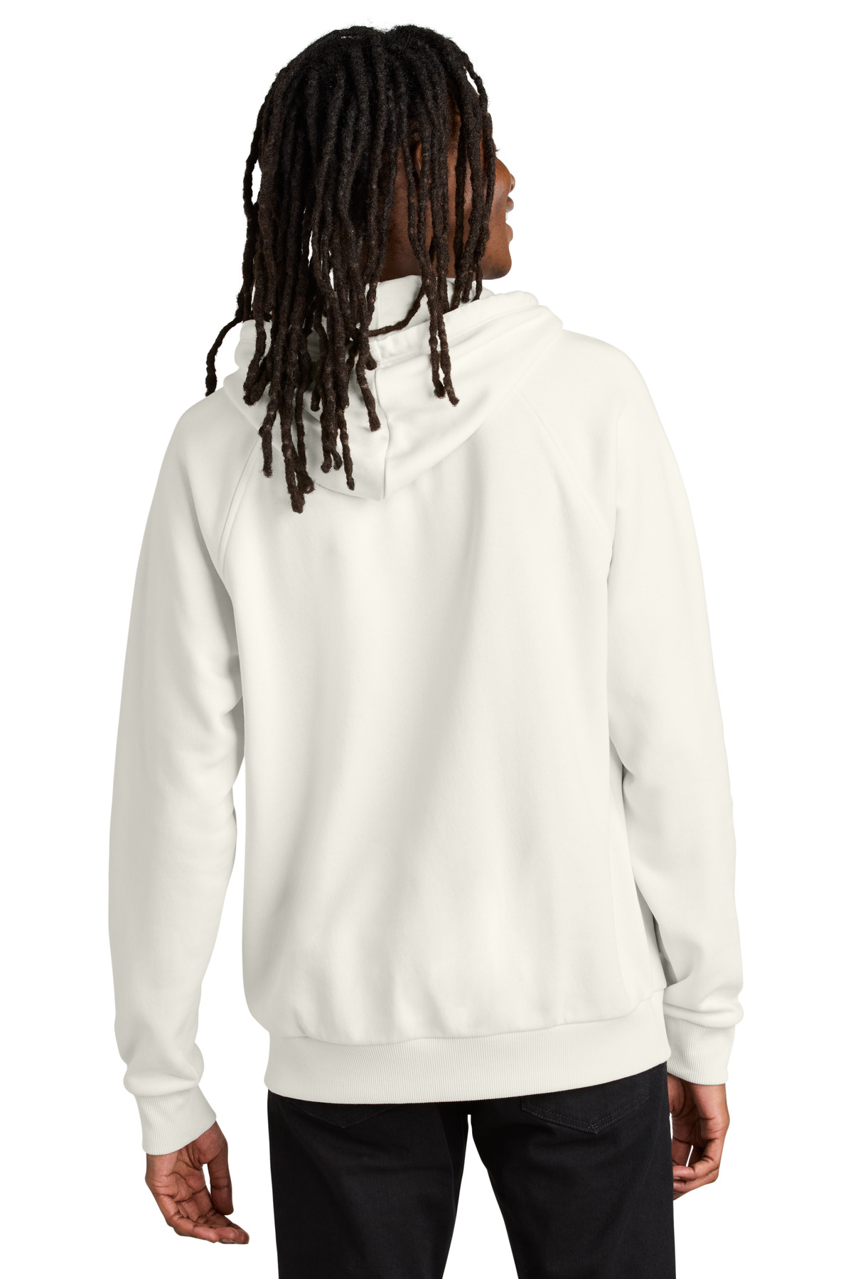 AL5000 AllMade Unisex Organic CVC Fleece Pullover Hoodie - Back Image