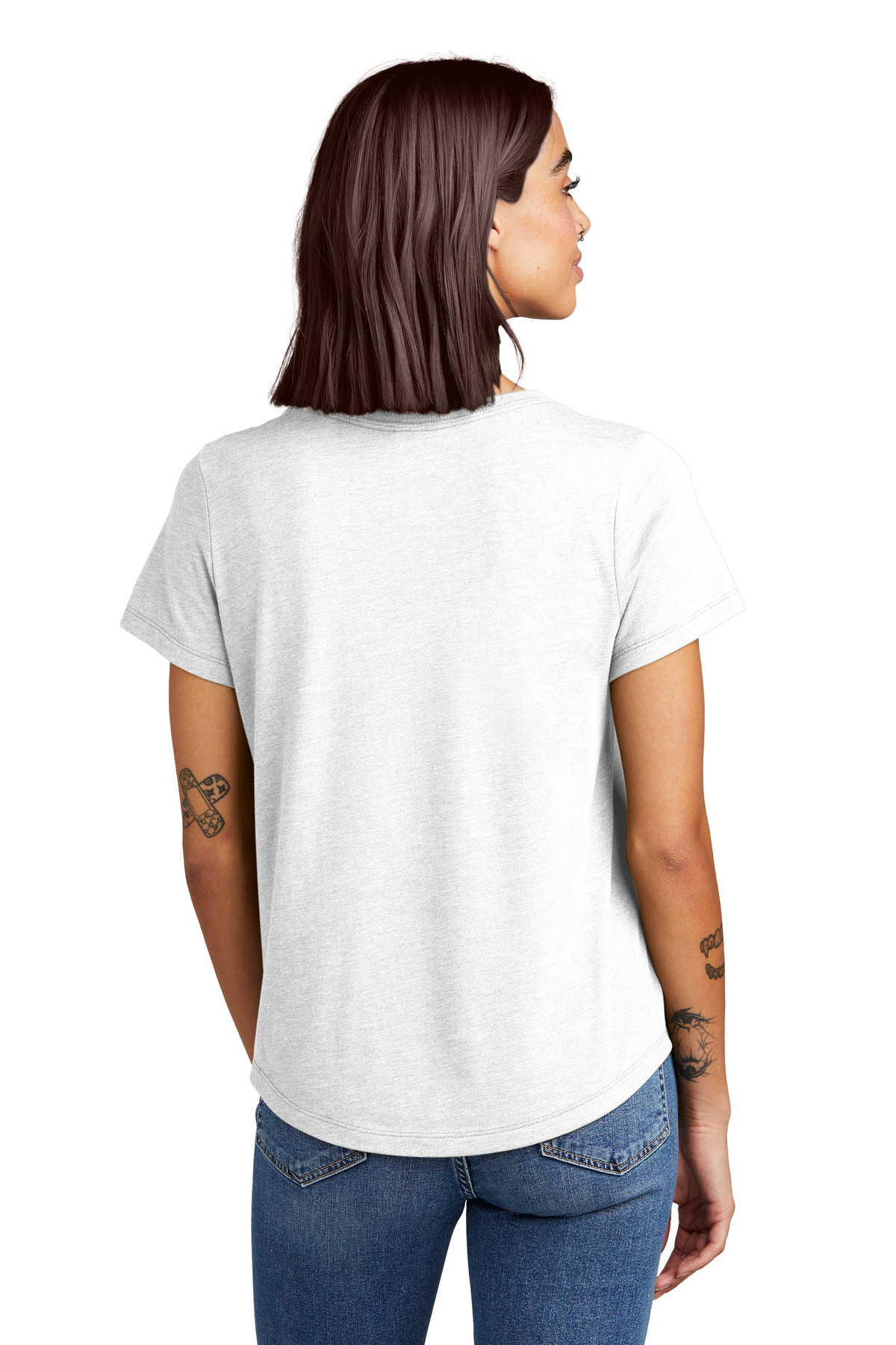 AL2015 AllMade  Womens Relaxed Tri-Blend Scoop Neck Tee - Back Image