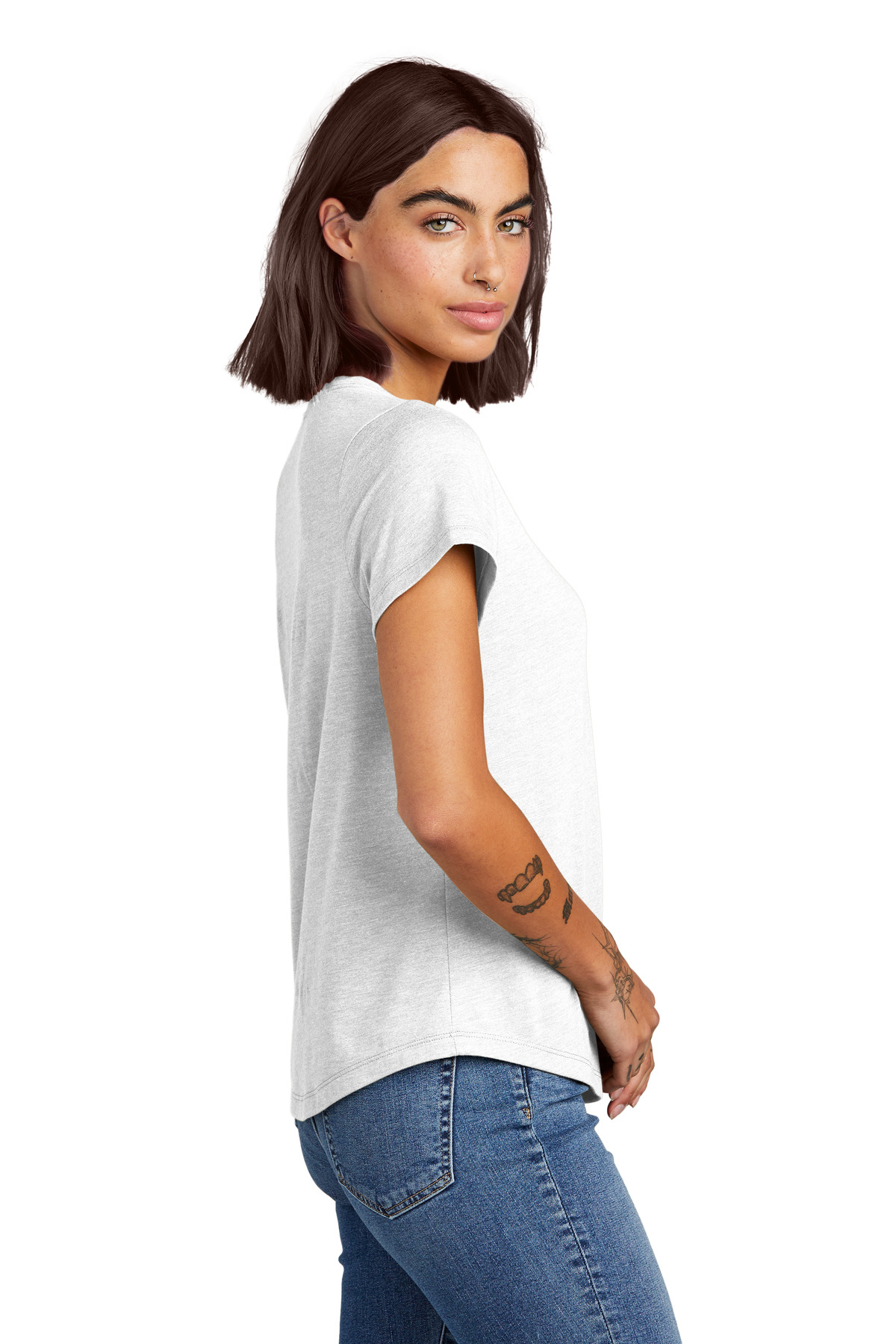 AL2015 AllMade  Womens Relaxed Tri-Blend Scoop Neck Tee - Siide Image