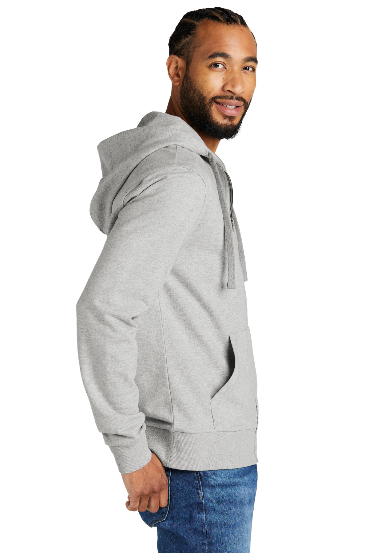 AL4002 AllMade Unisex French Terry Full-Zip Hoodie - Siide Image
