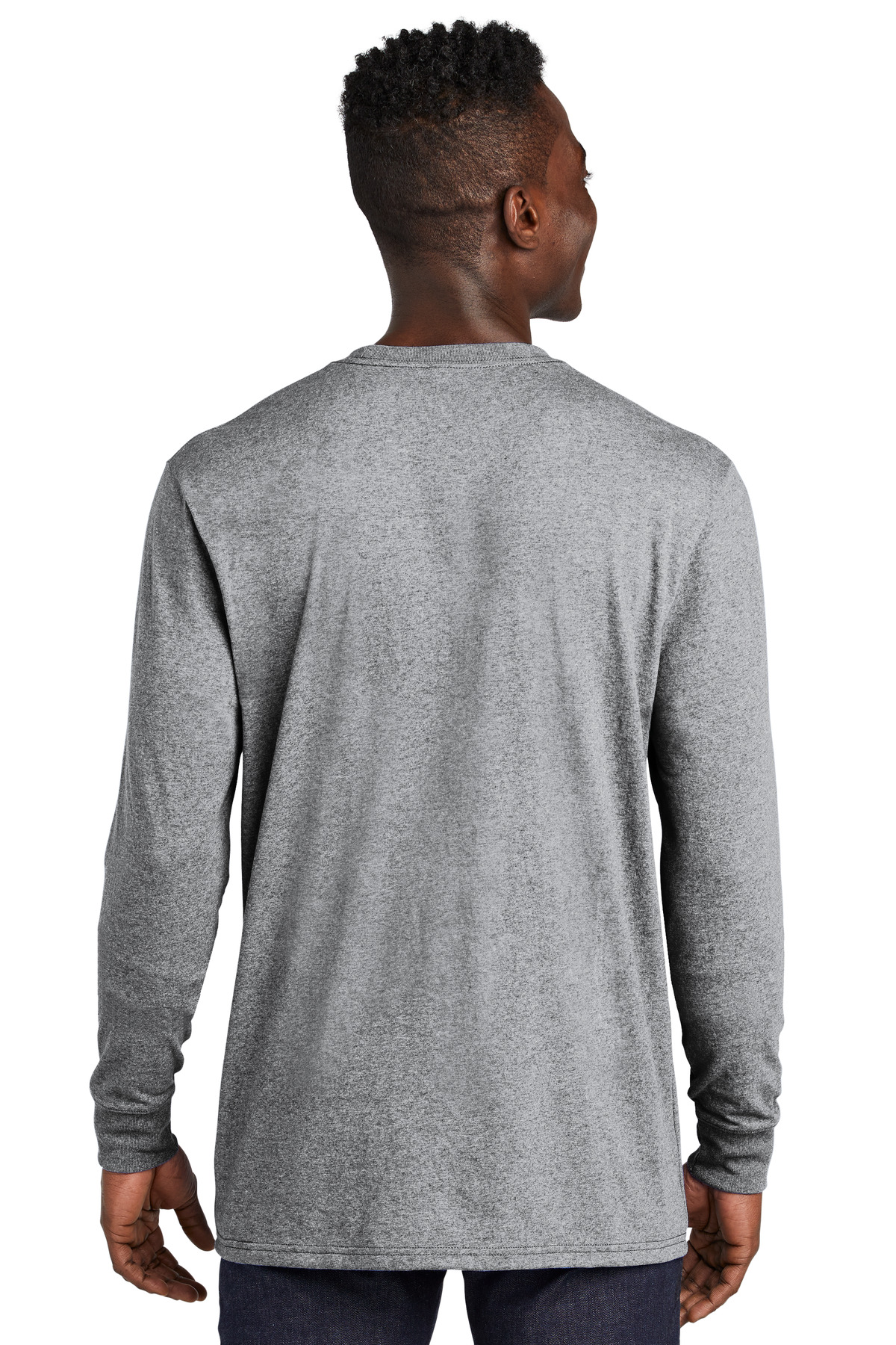 AL6204 AllMade Unisex Long Sleeve Recycled Blend Tee - Back Image