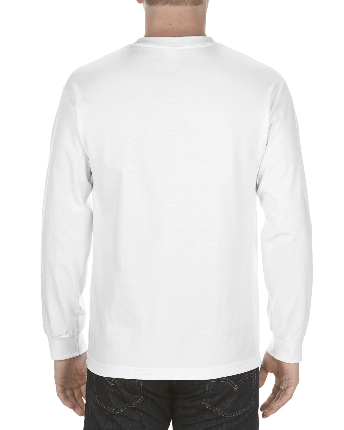 AL1304 Alstyle Adult 6.0 oz., 100% Cotton Long-Sleeve T-Shirt - Back Image