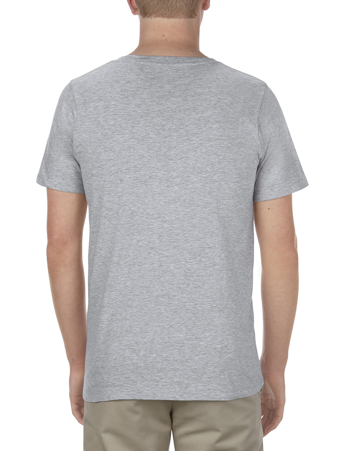 AL5300 Alstyle Adult 4.3 oz., Ringspun Cotton V-Neck T-Shirt - Back Image
