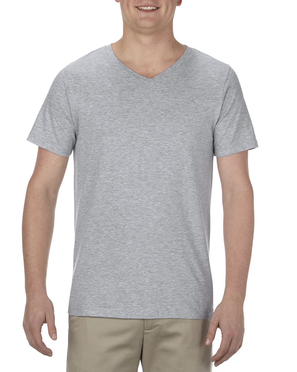 AL5300 Alstyle Adult 4.3 oz., Ringspun Cotton V-Neck T-Shirt