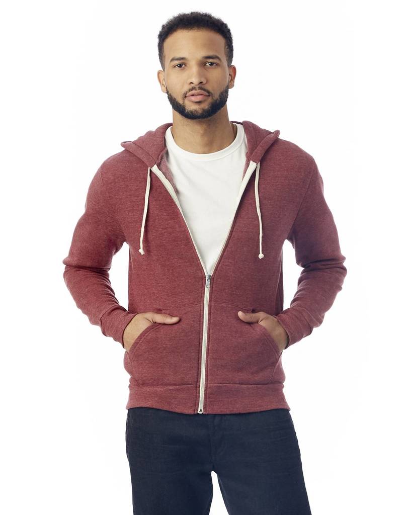 AA9590 Alternative Mens Rocky Eco-Fleece Zip Hoodie