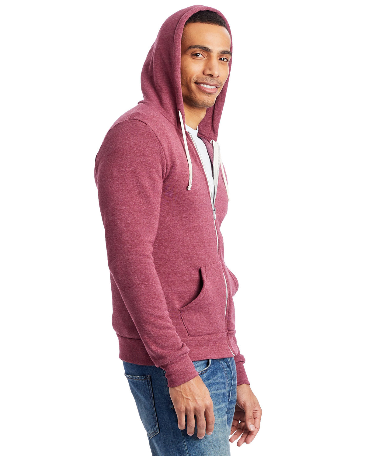 AA9590 Alternative Mens Rocky Eco-Fleece Zip Hoodie - Siide Image