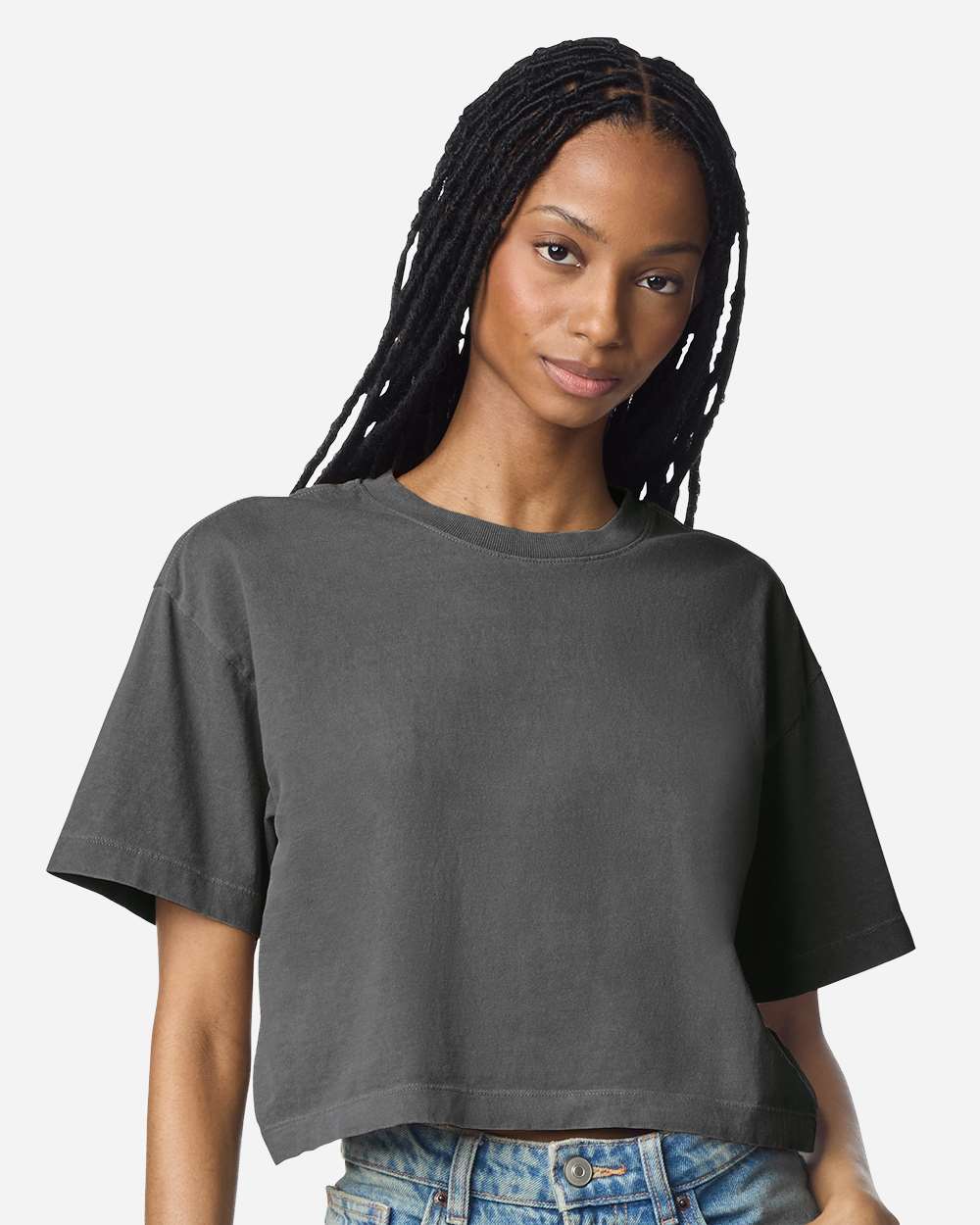 1302GD American Apparel Womens Garment-Dyed Heavyweight Cropped Tee