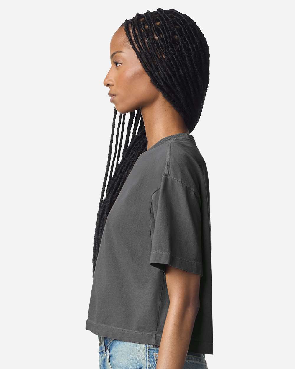 1302GD American Apparel Womens Garment-Dyed Heavyweight Cropped Tee - Siide Image