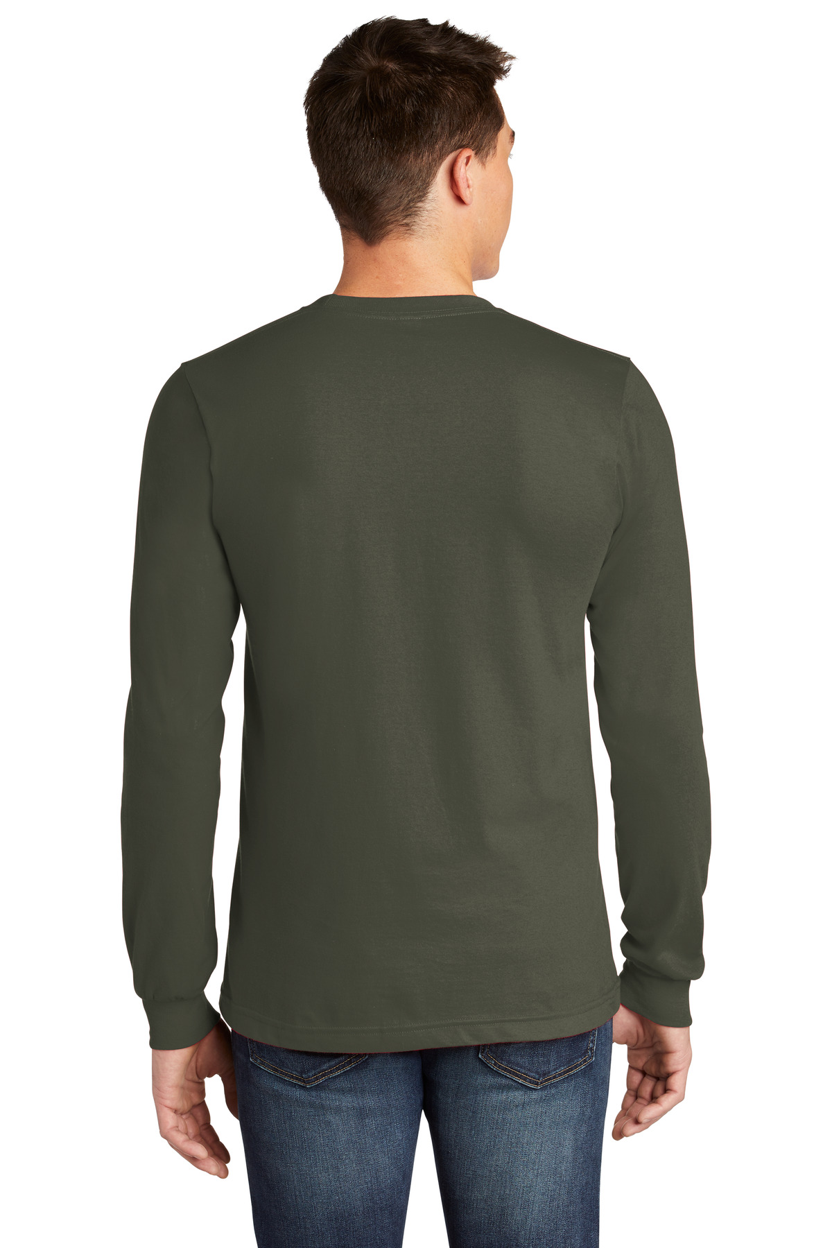 2007 American Apparel USA-Made Unisex Fine Jersey Long Sleeve Tee - Back Image