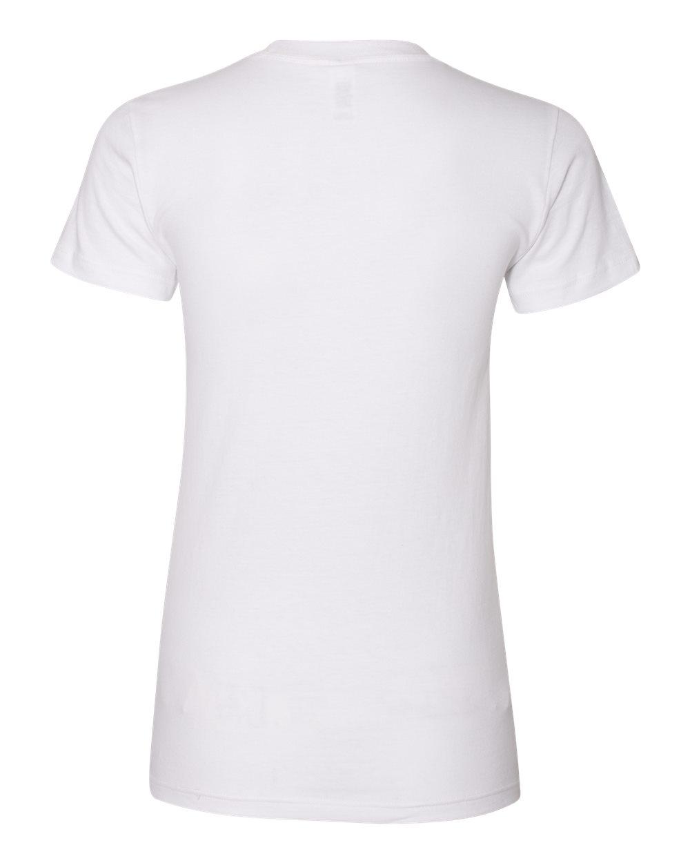 2102US American Apparel Women’s USA-Made Fine Jersey Tee - Back Image