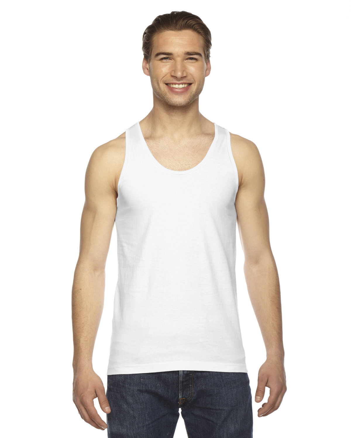 2408US American Apparel Unisex Fine Jersey USA Made Tank Zoom Image