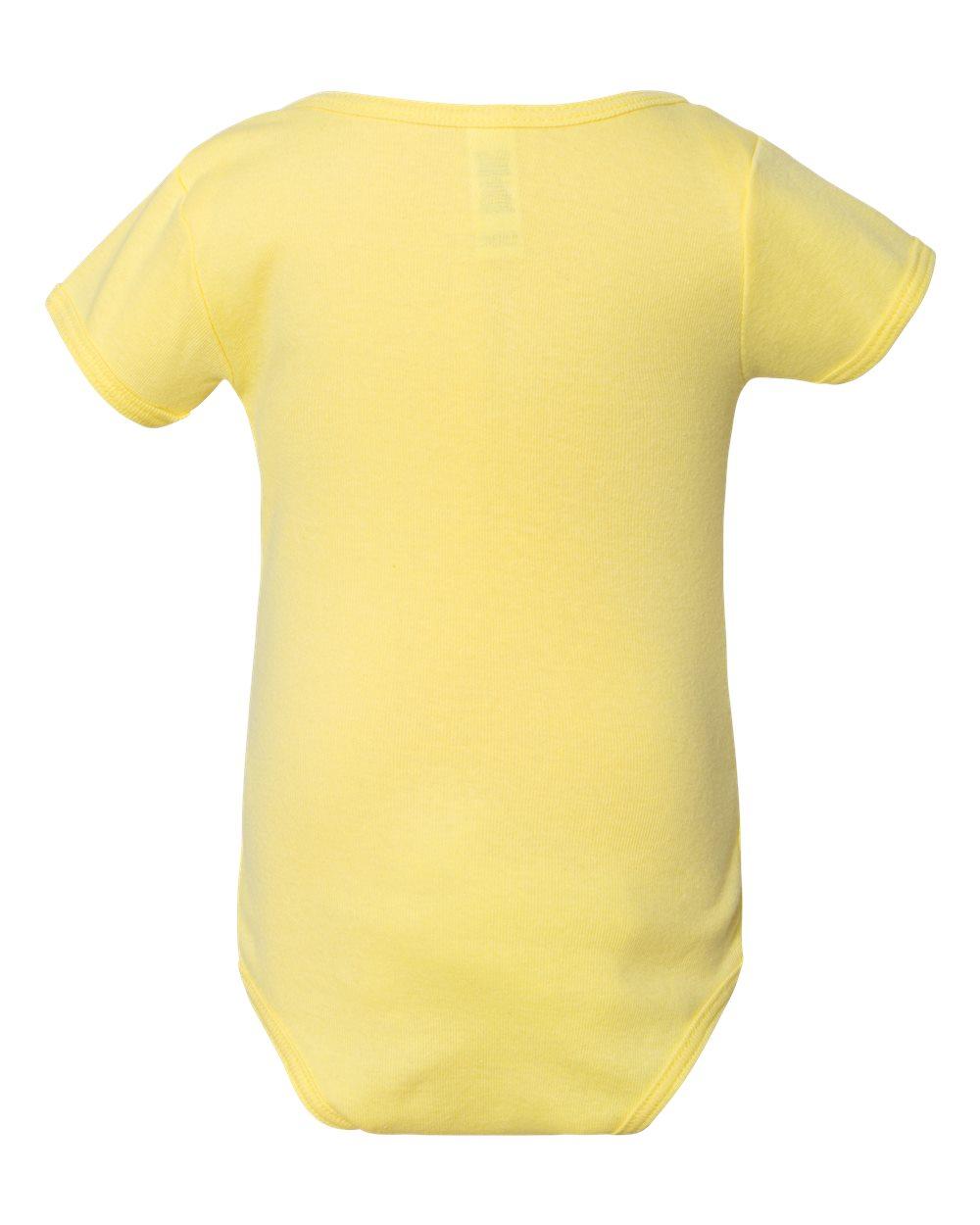 4001W American Apparel Infant Baby Rib Short-Sleeve One-Piece - Back Image