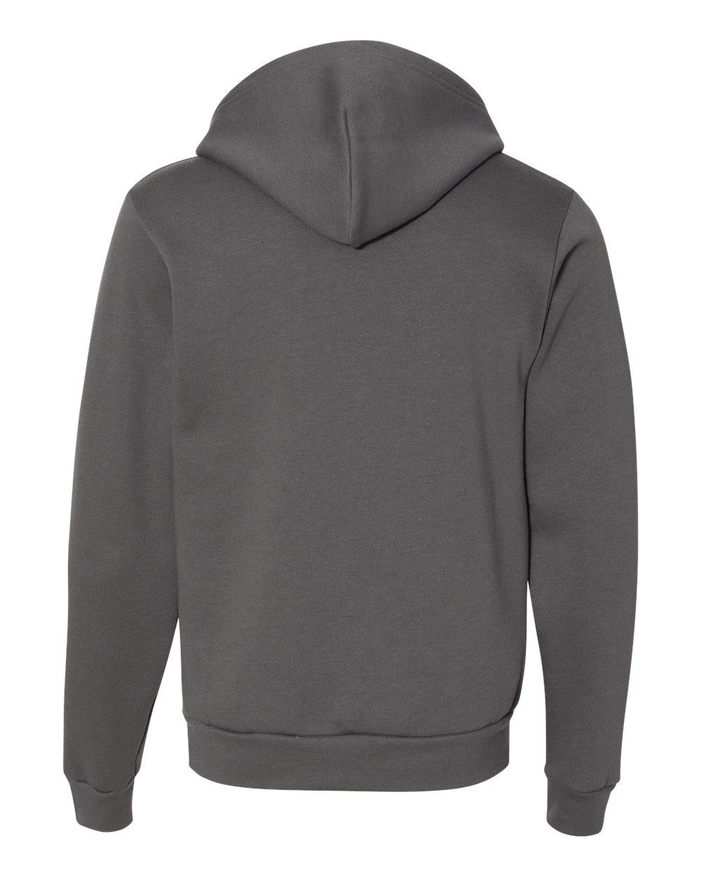 F497US American Apparel USA-Made Flex Fleece Unisex Full-Zip Hoodie - Back Image