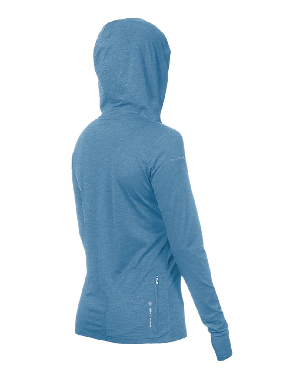 WSBRZH0 ANETIK Womens Breeze Tech Hooded T-Shirt - Back Image
