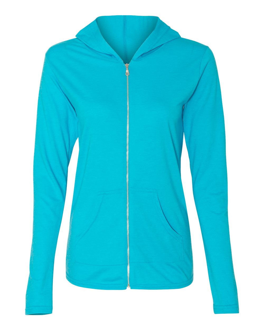 6759L Anvil Womens Triblend Full-Zip Hooded Long Sleeve T-Shirt Zoom Image