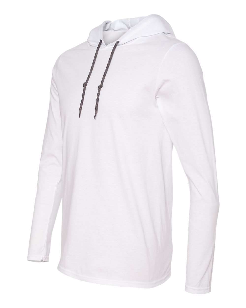 987 Anvil Lightweight Hooded Long Sleeve T-Shirt - Siide Image