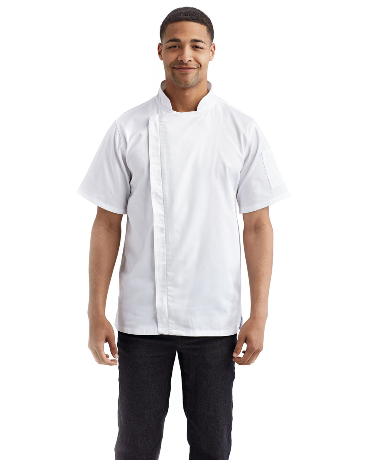 RP906 Artisan Collection by Reprime Unisex Zip-Close Short Sleeve Chefs Coat